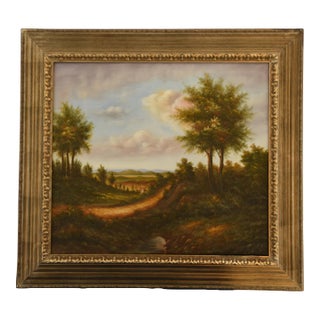 1990s Golden Hour Journey, Oil on Canvas For Sale