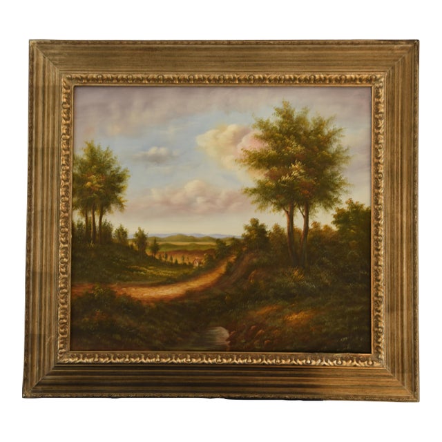 1990s Golden Hour Journey, Oil on Canvas For Sale