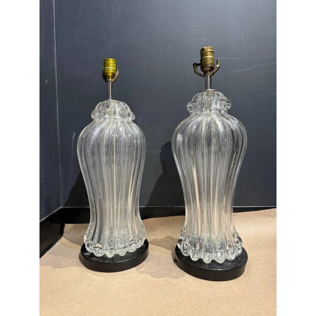1920’s Murano Glass Table Lamps - a Pair For Sale In New York - Image 6 of 6