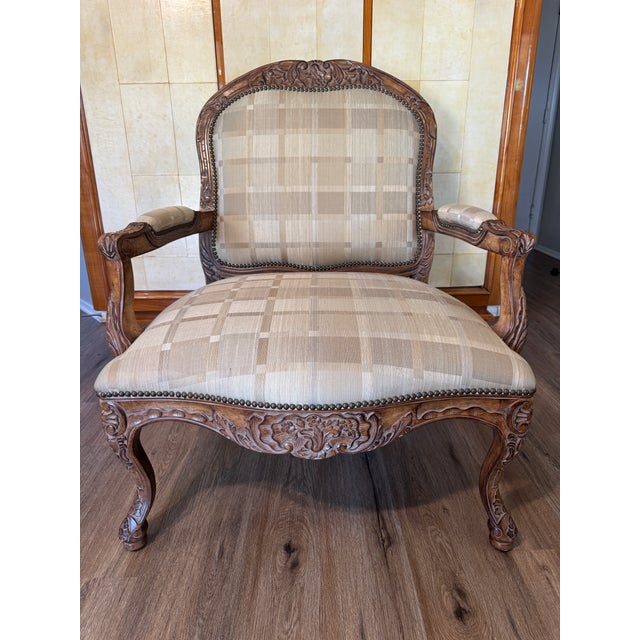 Wood Pair of Monarch Lounge Chairs by Kreiss Collection For Sale - Image 7 of 17