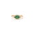 Contemporary Art Deco High Quality Zambian Emerald Halo Diamond Ring Size 6 in 14k Gold For Sale - Image 3 of 17