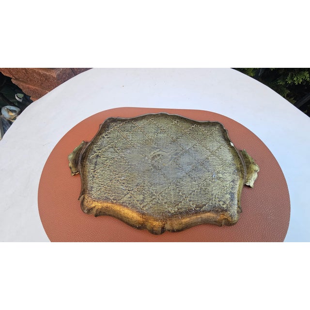 Florentine Wooden Tray, 1970s For Sale - Image 4 of 8