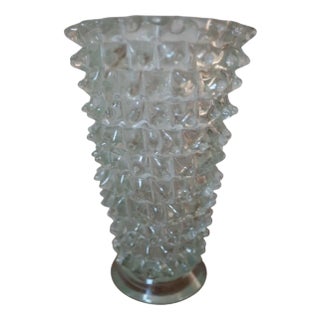 Italian Murano Glass Rostrato Vase attributed to Barovier and Toso, 1920s For Sale