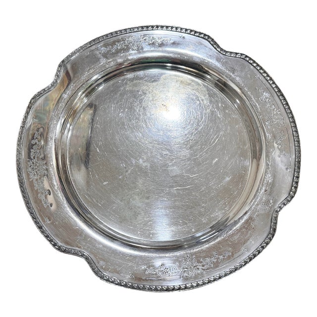 Vintage International Silver Silverplate Serving Tray For Sale