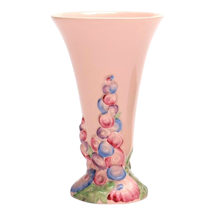 clariceさま Clarice Cliff, 1930s Newport Pottery Vase With Foxglove Flower