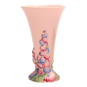 Clarice Cliff, 1930s Newport Pottery Vase With Foxglove Flower Detail