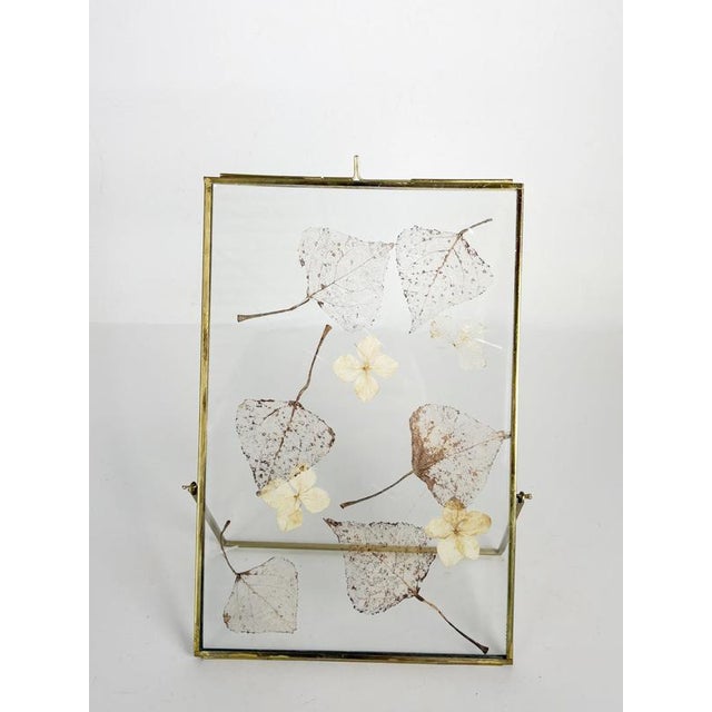 Table Picture Frame with Real Leaf Decoration, France, 1970s For Sale - Image 8 of 11
