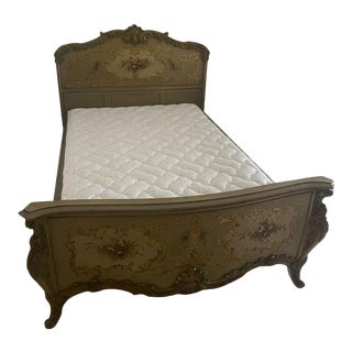 1950s Venetian Hand Painted Full Bedframe For Sale