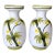 1970s Italian Bamboo Pottery Vases: A Pair For Sale