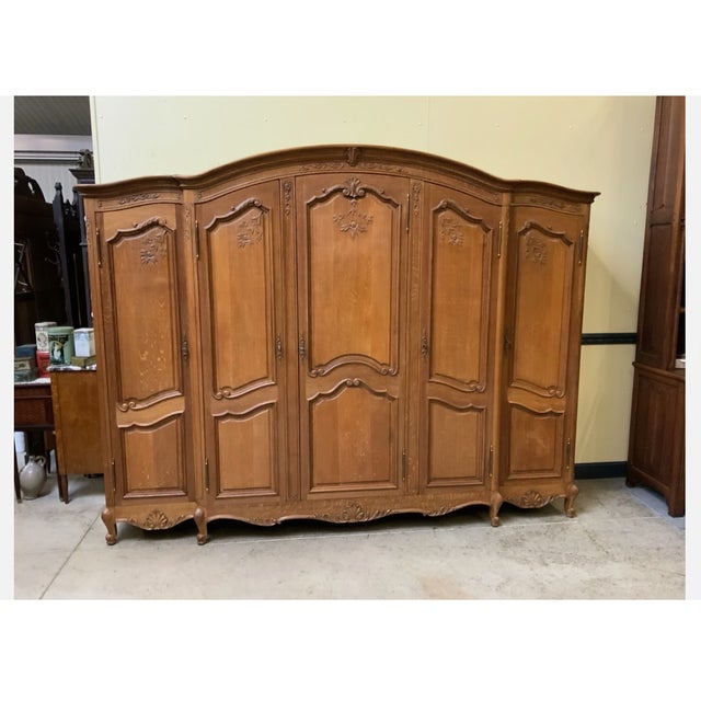 Antique Wardrobe in Oak, 1955 For Sale - Image 10 of 10