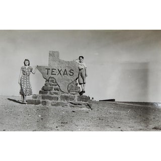 Vintage Snapshot Photograph Texas Sign For Sale