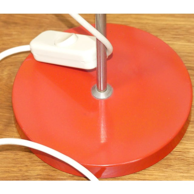 Orange Orange Red Table Lamp, 1970s For Sale - Image 8 of 14
