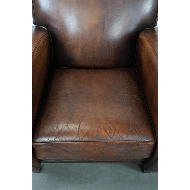 Vintage Sheepskin Leather Chairs, Set of 2 For Sale - Image 5 of 18