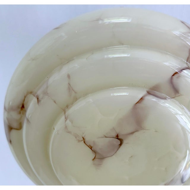 Art Deco Pendant Light in Marble Glass, 1930s For Sale - Image 17 of 18
