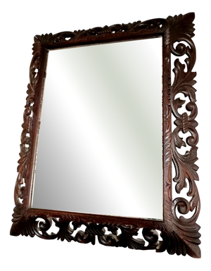 Neo-Gothic Mirror in Carved Oak, 1940