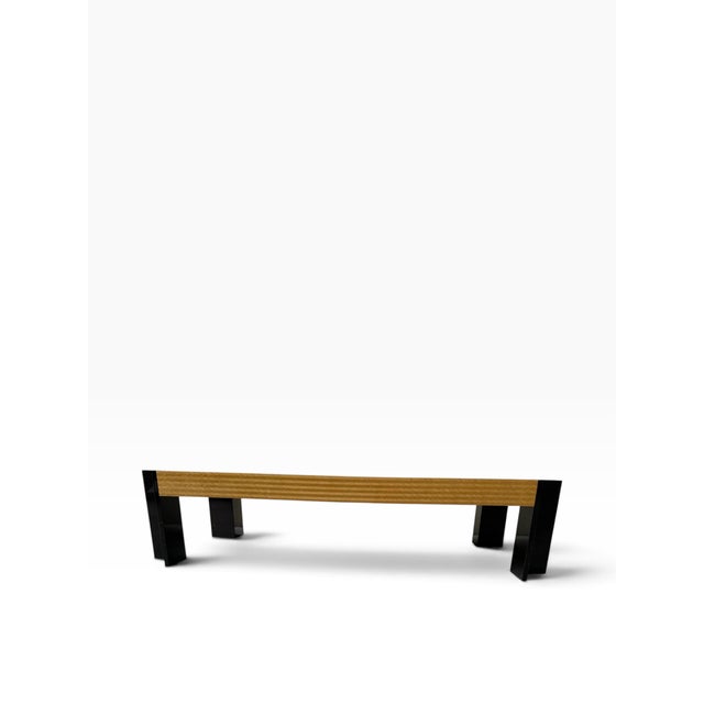Art Deco 1980s Leon Rosen for the Pace Collection Postmodern "Medina" Mixed Wood Coffee Table For Sale - Image 3 of 14