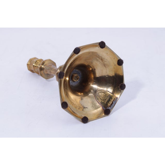 1980s Mottahedeh Historic Natchez Brass Candlestick For Sale - Image 11 of 12