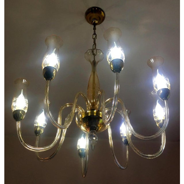 1990s Italian De Majo Chandelier in Murano Glass, 1990 For Sale - Image 5 of 18