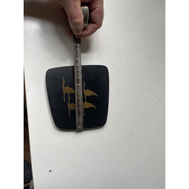 Mid-Century Brass Wall Plaque with Cranes by Jech Hand Säge Kunst, 1960s For Sale - Image 4 of 7