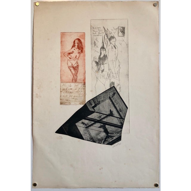 This is numbered by hand in pencil and signed in pencil. An erotic nude etching. Zwy Milshtein (Zvi Tzvi Milstein)...