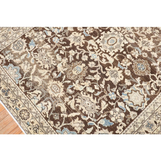 Brown Antique Zabihi Collection Persian Malayer Brown Rug For Sale - Image 8 of 10