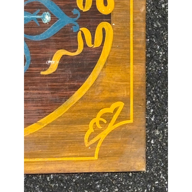 Cornflower Blue Late 20th Century Bantry - Original Artisan Painted City Crest / Seal Sign on Metal - Ireland For Sale - Image 8 of 9