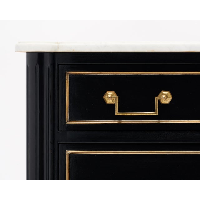 French Petite Chest of Drawers With Marble Top For Sale In Austin - Image 6 of 9