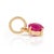 Brilliant Cut Ruby Solitaire Pendant in 14k Yellow Gold For Sale In New York - Image 6 of 12