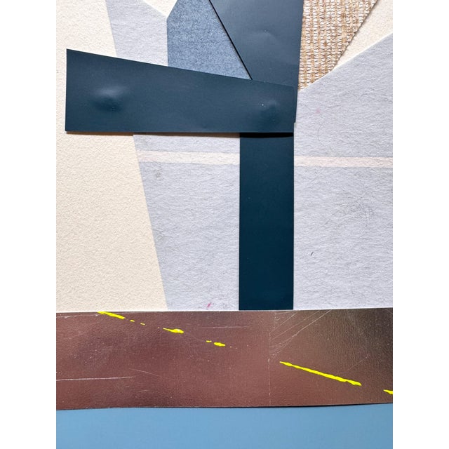 "Rhythm Replaces Reason 5" Original Mixed-Media Collage on Paper by Zac Woodiel For Sale - Image 4 of 9