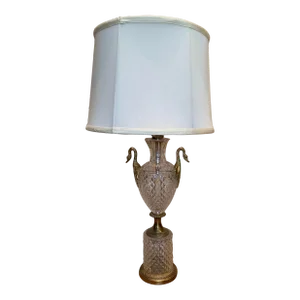 Mid 20th Century Cut Crystal Table Lamp