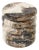 Italian Vintage Alabaster Lidded Round Box Brown, Cream, Tan, Black, Dark Gray 60's For Sale