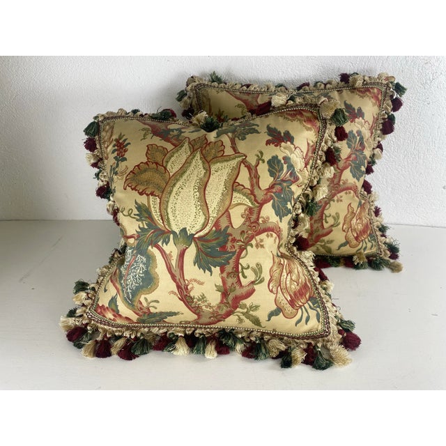 Vintage Tully and Marr Classic English Cotton Print Pillows/Pair. For Sale In Philadelphia - Image 6 of 11