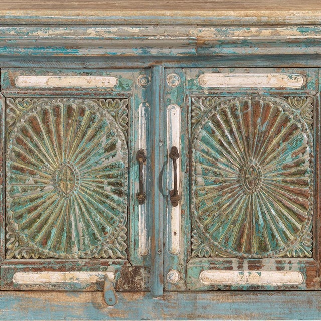 Large Sideboard with Sunburst Panels, 1940s For Sale - Image 10 of 11