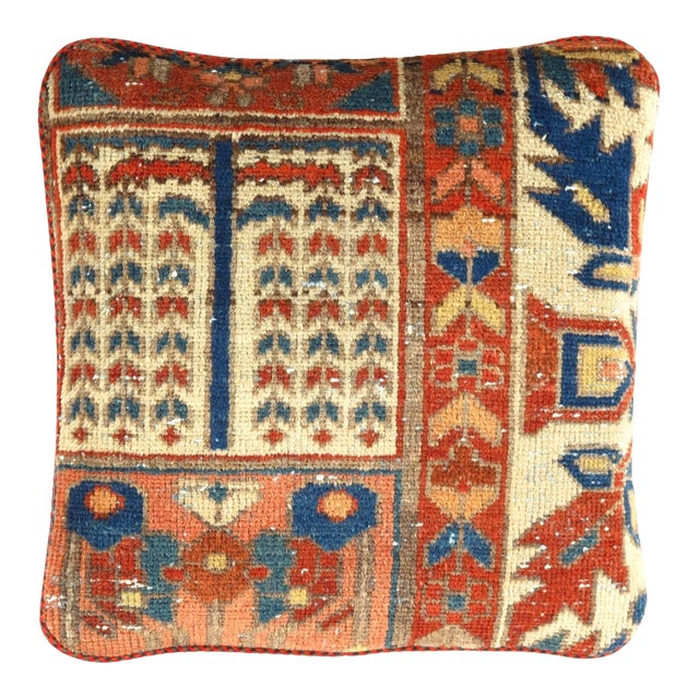 Pasargad Vintage Hand Knotted Farahan Rug Pillow For Sale