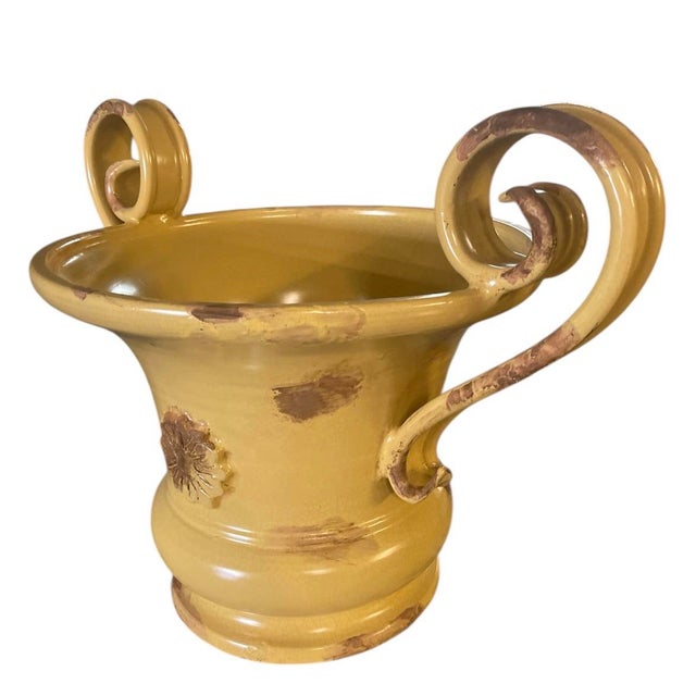 Vintage-Style Italian Glazed Ceramic Trophy Urn For Sale - Image 4 of 7