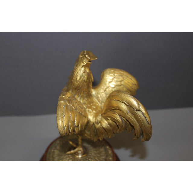 Sculpture Representing a Rooster in Gilded Bronze, Late 19th Century For Sale - Image 5 of 15