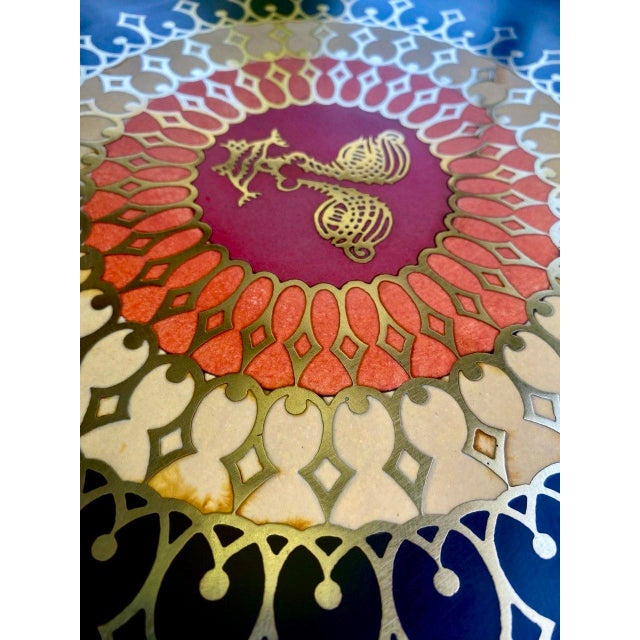 Vintage Couroc Monterey Hollywood Regency Sunburst Charger Plate For Sale In San Francisco - Image 6 of 15