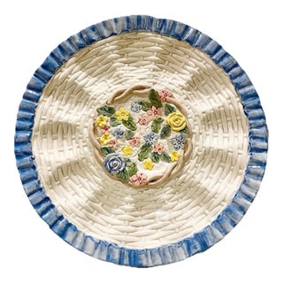 Vintage Floral Egg Plate by Fitz and Floyd For Sale