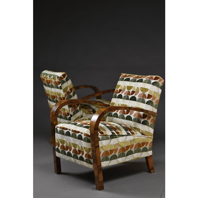 Large Art Deco Lounge Chairs, 1930s, Set of 2 For Sale - Image 3 of 11