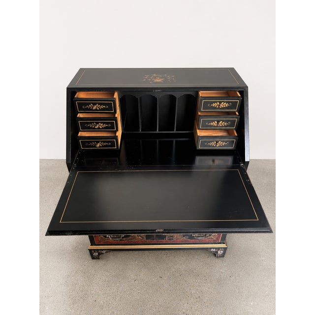 1950’s Japanned Chinoiserie Escritoire by Maddox of New York For Sale In Washington DC - Image 6 of 9