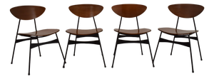 Chairs in Iron and Bentwood, 1950s, Set of 4