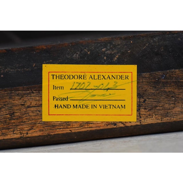 Theodore Alexander Neoclassical Burl Wood Tapered Pedestal Stand For Sale - Image 11 of 11