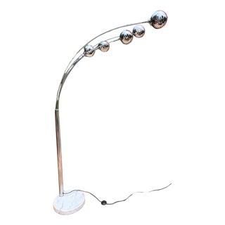 Vintage Italian Space Age Arc Floor Lamp, 1970s For Sale