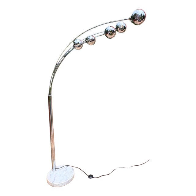 Vintage Italian Space Age Arc Floor Lamp, 1970s For Sale