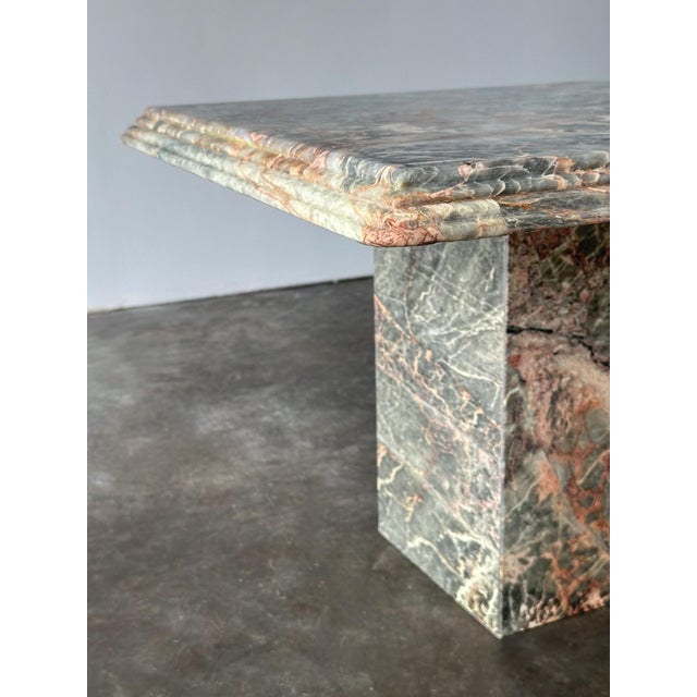 Fior Di Pesco Marble Plinth Side Table, Italy, 1980s For Sale - Image 16 of 18