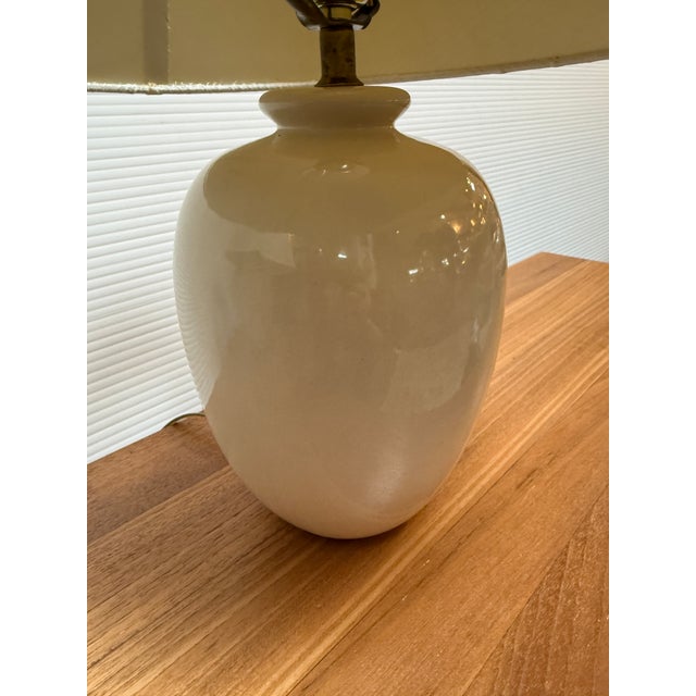Ginger Jar Eggshell Ceramic Table Lamps, Pair For Sale In San Francisco - Image 6 of 12