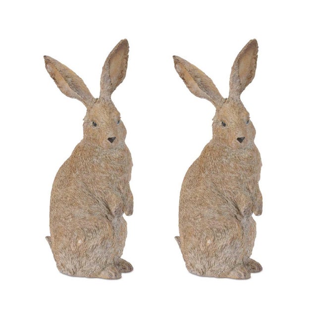 Bring the charm of the countryside into your home with this Natural Woodland Rabbit Figurine set. Featuring two...