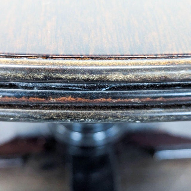 2000 - 2009 Ligna Round Wood Dining Table on Pedestal Base For Sale - Image 5 of 6