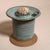 Ceramic Mid Century Modern Handmade Studio Pottery Turquoise Glaze Pin Cushion Ceramic Sewing Vessel For Sale - Image 7 of 13