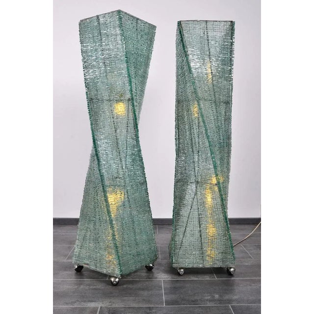 Glass Floor Lamp For Sale - Image 3 of 14